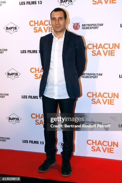 Actor Zinedine Soualem attends the "Chacun sa vie" Paris Premiere at Cinema UGC Normandie on March 13, 2017 in Paris, France.