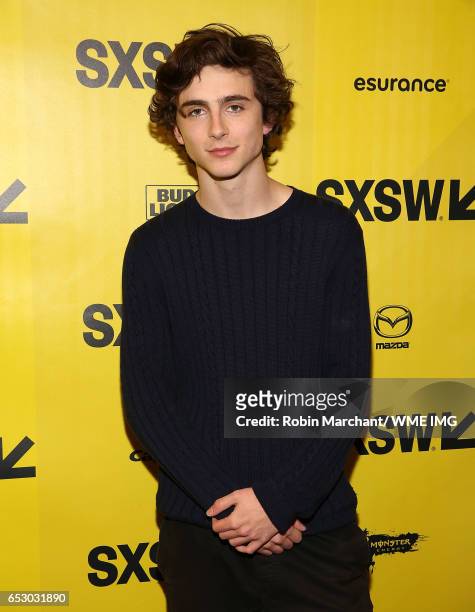 Actor Timothee Chalamet attends Imperative Entertainment's "Hot Summer Nights" SXSW world premiere at Paramount Theatre on March 13, 2017 in Austin,...
