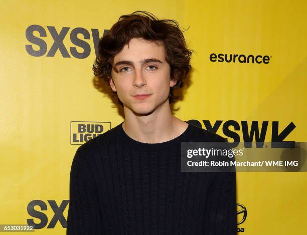 Actor Timothee Chalamet attends Imperative Entertainment's "Hot Summer Nights" SXSW world premiere at Paramount Theatre on March 13, 2017 in Austin,...
