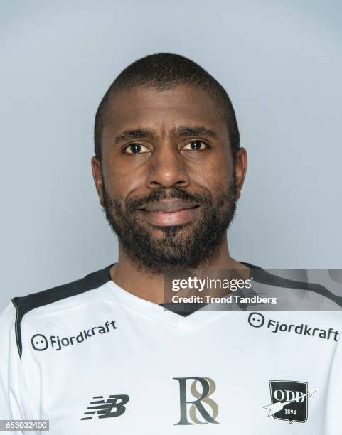 Olivier Occean of Team Odd BK during Photocall on March 13, 2017 in Skien, Norway.