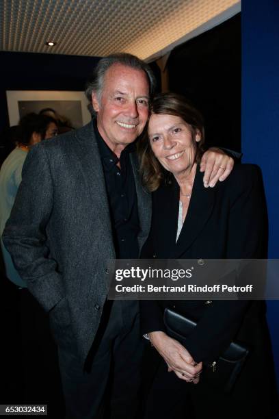 Michel Leeb and his wife Beatrice attend the "Chacun sa vie" Paris Premiere at Cinema UGC Normandie on March 13, 2017 in Paris, France.