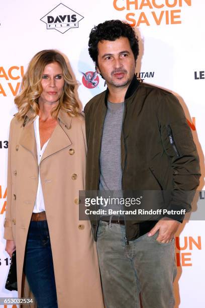 Sarah Lelouch and David Marouani attend the "Chacun sa vie" Paris Premiere at Cinema UGC Normandie on March 13, 2017 in Paris, France.