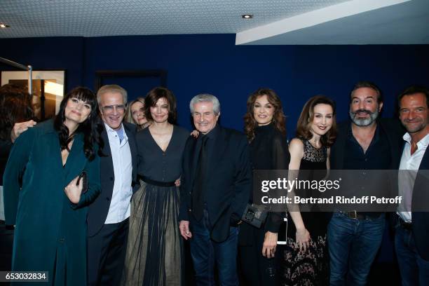 Valerie Perrin, Christophe Lambert, Marianne Denicourt, Claude lelouch, Nadia Fares, Elsa Zylberstein, Jean Dujardin and Stephane De Groodt attend...