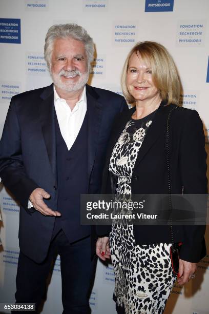 Humorist Roland Magdane and Marie-Claude Magdane attend "La Recherche en Physiologie" Charity Gala at Four Seasons Hotel George V on March 13, 2017...