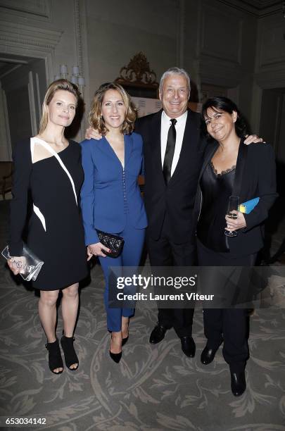 Karine Courtin-Clarins, Maud Fontenoy, Christian Courtin-Clarins and Valerie Expert attend "La Recherche en Physiologie" Charity Gala at Four Seasons...