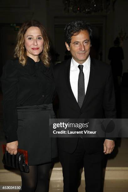 Daniela Lumbroso and Eric Ghebali attend "La Recherche en Physiologie" Charity Gala at Four Seasons Hotel George V on March 13, 2017 in Paris, France.