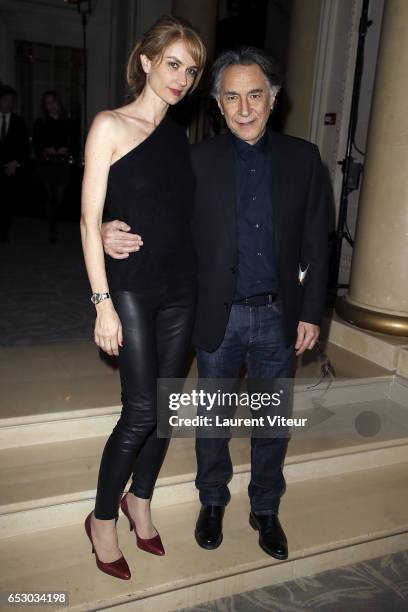 Richard Berry and his wife Pascale Louange attend "La Recherche en Physiologie" Charity Gala at Four Seasons Hotel George V on March 13, 2017 in...