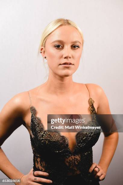 Actress Maika Monroe poses for a portrait during the "Hot Summer Nights" premiere 2017 SXSW Conference and Festivals 13, 2017 in Austin, Texas.