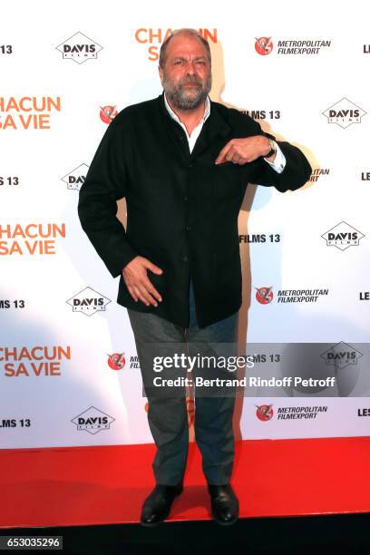 Eric Dupond-Moretti attends the "Chacun sa vie" Paris Premiere at Cinema UGC Normandie on March 13, 2017 in Paris, France.