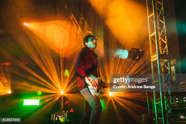 Dec Hart of Lower Than Atlantis performs at O2 Academy Leeds on March 13, 2017 in Leeds, England.