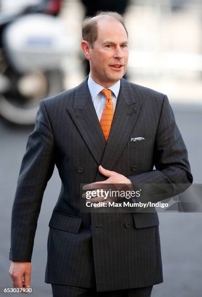 Prince Edward, Earl of Wessex attends the Commonwealth Day Service at Westminster Abbey on March 13, 2017 in London, England.