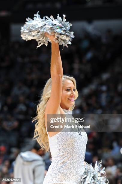 The San Antonio Spurs dance team is seen during the game against the Atlanta Hawks on March 13, 2017 at the AT&T Center in San Antonio, Texas. NOTE...