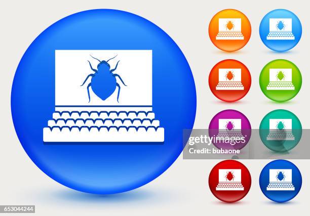 bedbugs in movie theatre icon on shiny color circle buttons - bed bug white background stock illustrations