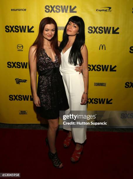 Actor Leah McKendrick and director Natalia Leite attend the premiere of "M.F.A." during 2017 SXSW Conference and Festivals at Stateside Theater on...