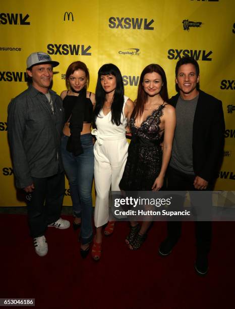 Actors Clifton Collins Jr., Francesca Eastwood, director Natalia Leite, actor Leah McKendrick and actor/producer Mike C. Manning attend the premiere...