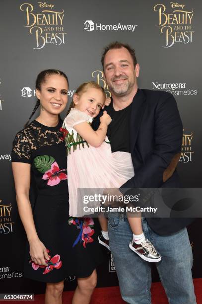 Boogie Tillmon and Trey Parker arrive at the New York special screening of Disney's live-action adaptation "Beauty and the Beast" at Alice Tully Hall...