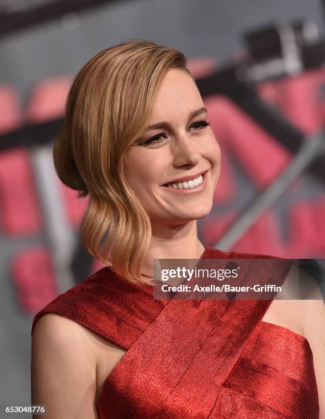 Actress Brie Larson arrives at the Los Angeles Premiere of 'Kong: Skull Island' at Dolby Theatre on March 8, 2017 in Hollywood, California.