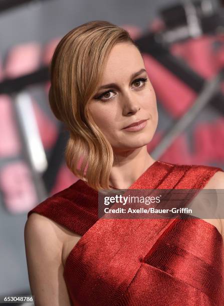 Actress Brie Larson arrives at the Los Angeles Premiere of 'Kong: Skull Island' at Dolby Theatre on March 8, 2017 in Hollywood, California.