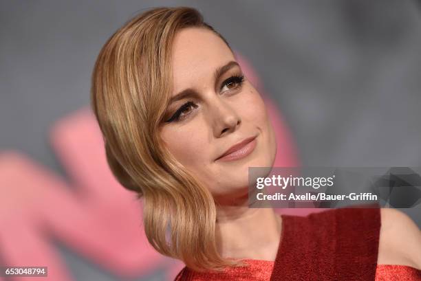 Actress Brie Larson arrives at the Los Angeles Premiere of 'Kong: Skull Island' at Dolby Theatre on March 8, 2017 in Hollywood, California.