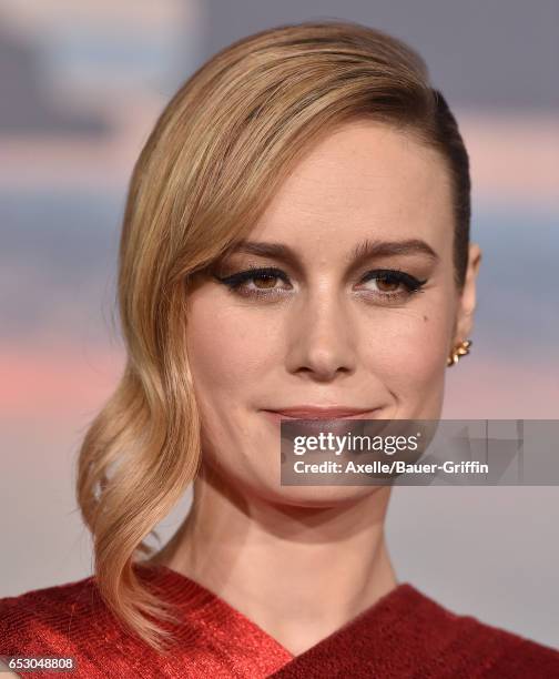 Actress Brie Larson arrives at the Los Angeles Premiere of 'Kong: Skull Island' at Dolby Theatre on March 8, 2017 in Hollywood, California.