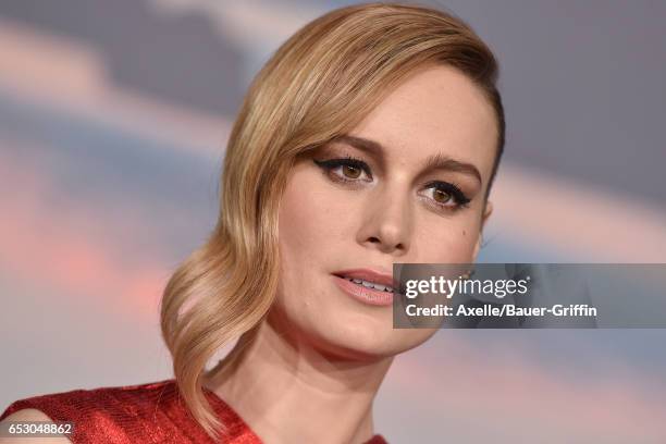 Actress Brie Larson arrives at the Los Angeles Premiere of 'Kong: Skull Island' at Dolby Theatre on March 8, 2017 in Hollywood, California.