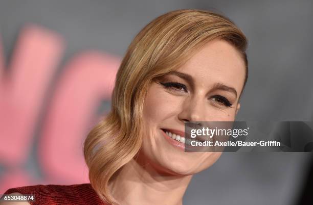 Actress Brie Larson arrives at the Los Angeles Premiere of 'Kong: Skull Island' at Dolby Theatre on March 8, 2017 in Hollywood, California.