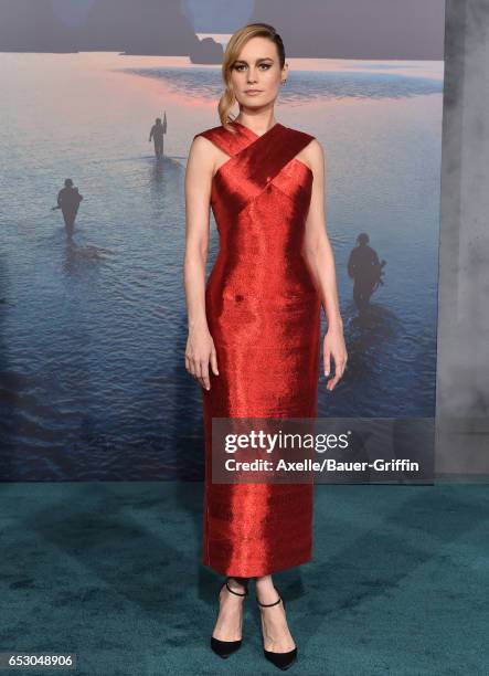 Actress Brie Larson arrives at the Los Angeles Premiere of 'Kong: Skull Island' at Dolby Theatre on March 8, 2017 in Hollywood, California.