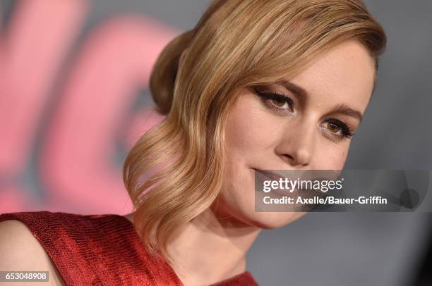 Actress Brie Larson arrives at the Los Angeles Premiere of 'Kong: Skull Island' at Dolby Theatre on March 8, 2017 in Hollywood, California.