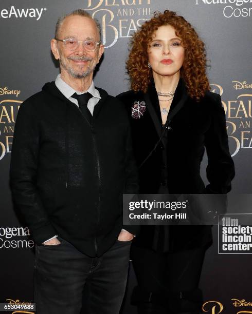 Actors Joel Grey and Bernadette Peters attend the "Beauty and the Beast" New York screening at Alice Tully Hall, Lincoln Center on March 13, 2017 in...