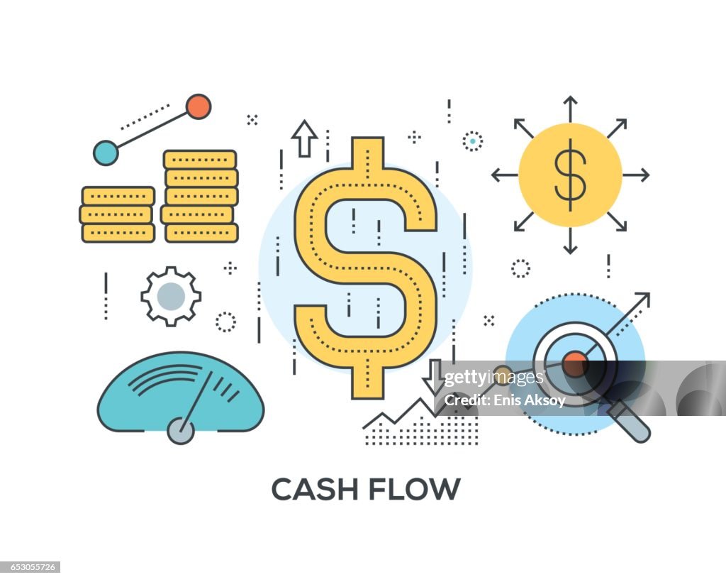 Cash Flow Concept with icons