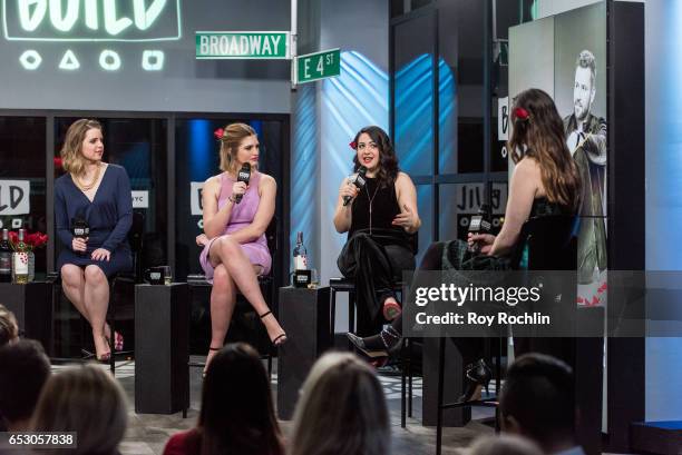 Claire Fallon, Olivia Caridi, Emma Gray and Leigh Blickley discuss the season finale of "The Bachelor" with The Build Series at Build Studio on March...