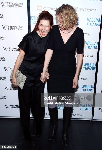 Actresses Marisa Tomei and Melissa James Gibson attend the 2017 Williamstown Theatre Festival Benefit at TAO Downtown on March 13, 2017 in New York...