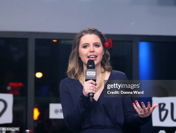 Claire E Fallon discusses "The Bachelor" season finale during the BUILD Series at Build Studio on March 13, 2017 in New York City.