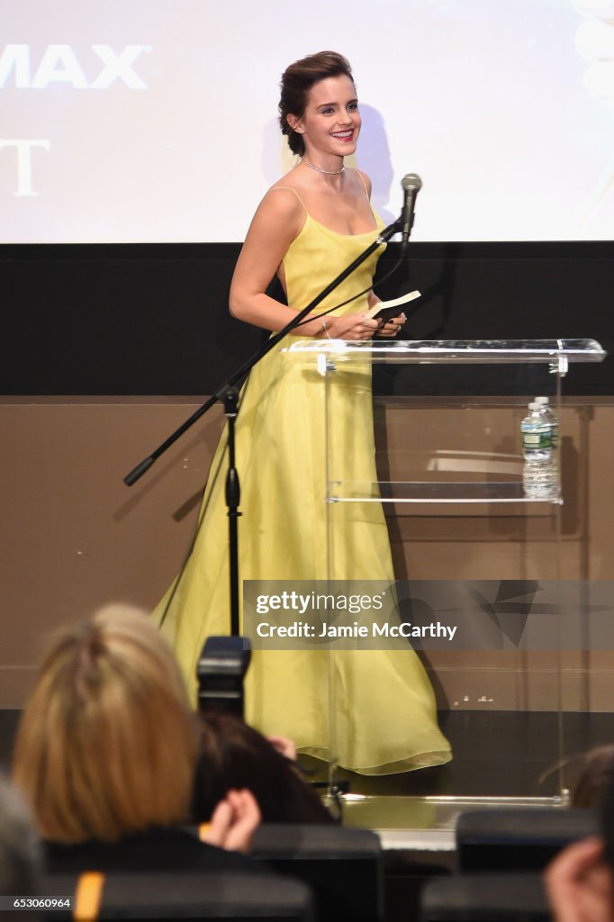 Emma Watson, Who Stars As Belle In Disney's Beauty And The Beast, Shares Her Love Of Books With Children From The NY Film Society For Kids At Lincoln Center's Beale Theater