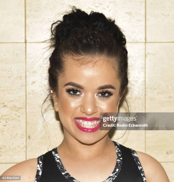 Actress Briana Renee models fashion line at debut of Tonya Renee Banks' "Lil Boss Body" at Fathom on March 13, 2017 in Los Angeles, California.