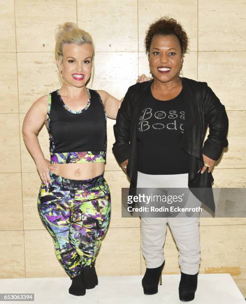 Little Women of LA's" Terra Jole and designer Tonya Renee Banks pose for portrait at Tonya Renee Banks' debut of "Lil Boss Body" clothing line at...
