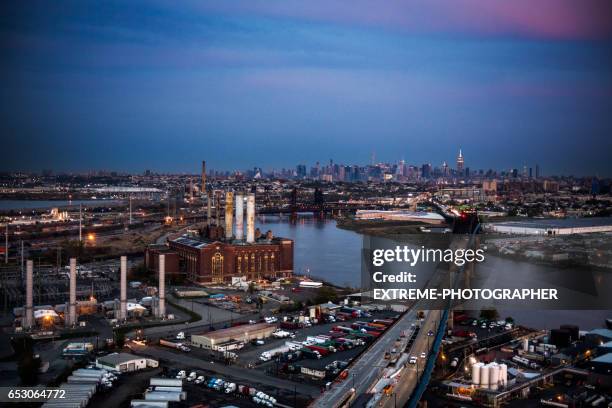 new york viewed from new jersey - bayonne new jersey stock pictures, royalty-free photos & images