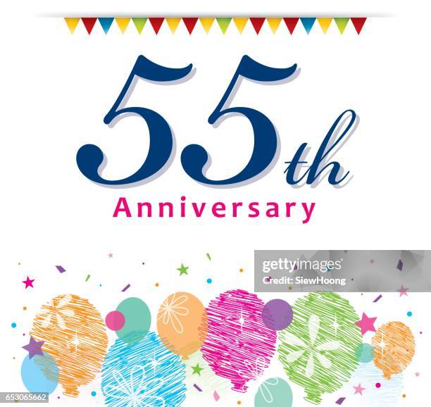 55th anniversary - number 55 stock illustrations