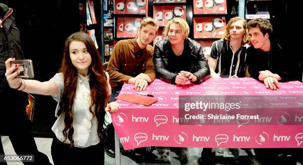 Kieran Shudall, Sam Rourke, Colin Jones and Joe Falconer of Circa Waves perform instore and sign copies of their new album 'Different Creatures' at...