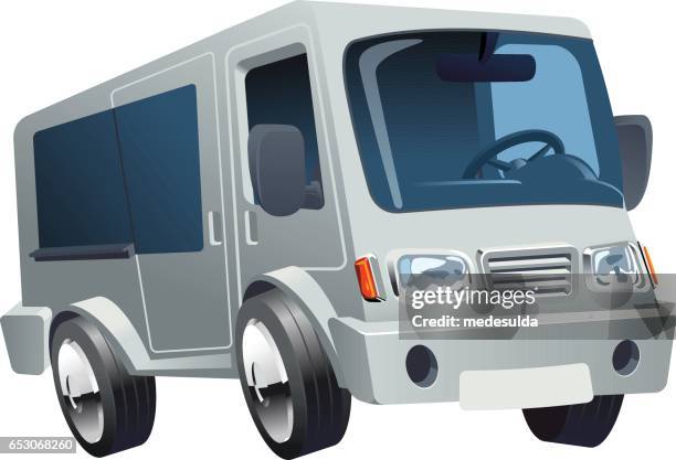 minibus - cartoon tire stock-grafiken, -clipart, -cartoons und -symbole