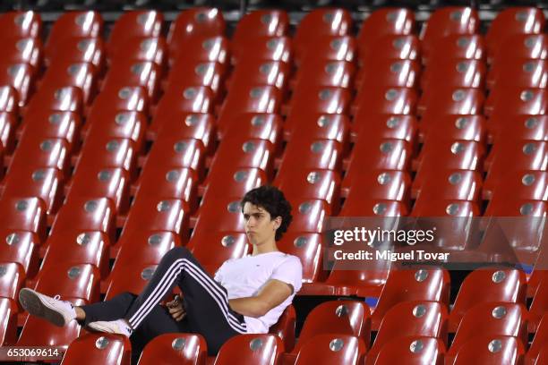Fan in the stands during the World Baseball Classic Pool D Game 7 between Venezuela and Italy at Panamericano Stadium on March 13, 2017 in Zapopan,...