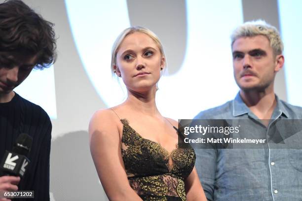 Actress Maika Monroe speaks onstage during the "Hot Summer Nights" premiere 2017 SXSW Conference and Festivals on March 13, 2017 in Austin, Texas.