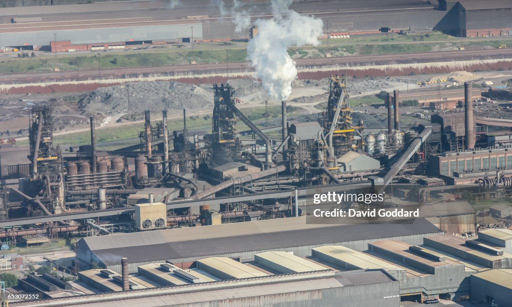 Aerial view of Scunthorpe, Lincolnshire