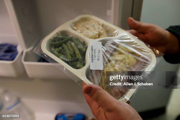 View of a hot dog meal that pay-to-stay program inmates eat at the Seal Beach Detention center in Seal Beach. Project is a first-ever review of all...