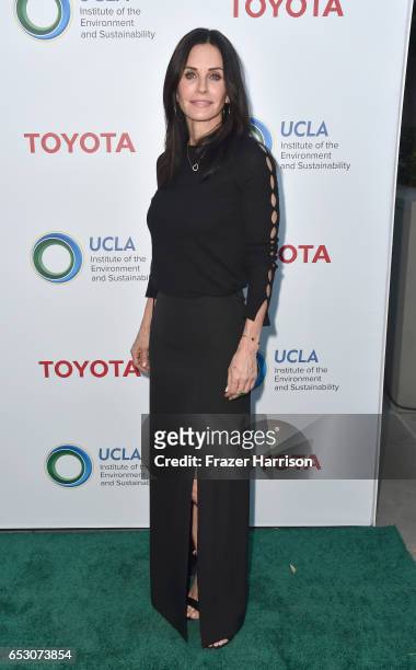 Actress Courteney Cox attends UCLA Institute of the Environment and Sustainability celebrates Innovators For A Healthy Planet at a private residence...