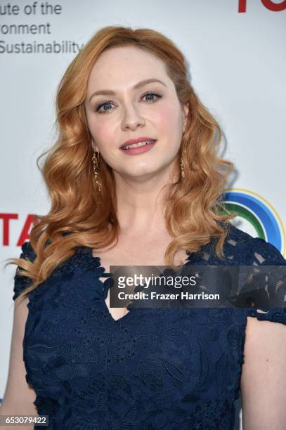 Actress Christina Hendricks attends UCLA Institute of the Environment and Sustainability celebrates Innovators For A Healthy Planet at a private...