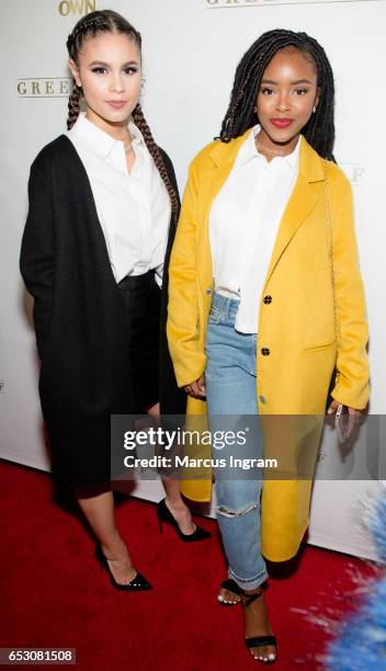 Actresses Desiree Ross and Lovie Simone attend "Greenleaf" season 2 premiere Atlanta screening at SCADshow on March 13, 2017 in Atlanta, Georgia.