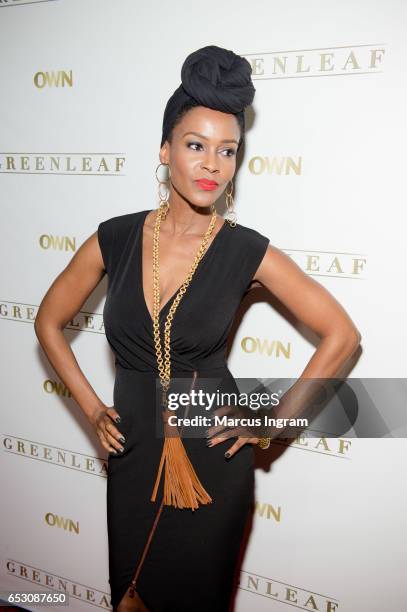 Actress Kim Hawthorne attends "Greenleaf" season 2 premiere Atlanta screening at SCADshow on March 13, 2017 in Atlanta, Georgia.