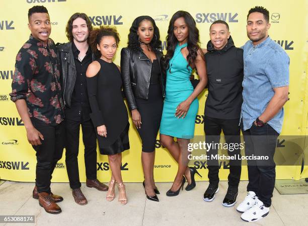 Actors Marque Richardson, John Patrick Amedori, Logan Browning, Ashley Blaine Featherson, Antoinette Robertson, DeRon Horton, Brandon P. Bell attend...