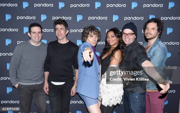 Rafael Cohen, Mario Andreoni, Nic Offer, Meah Pace, Dan Gorman and Paul Quattrone of !!! attend Pandora at SXSW 2017 on March 13, 2017 in Austin,...